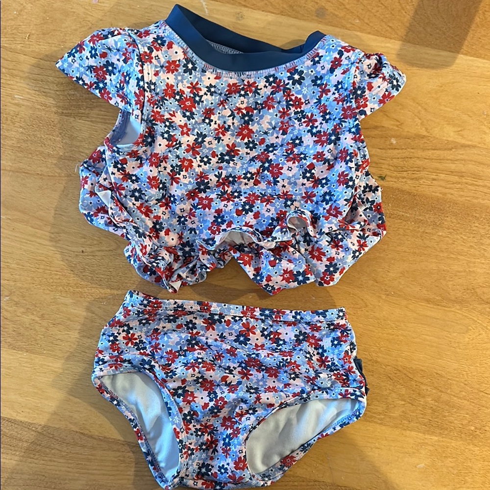 Floral Baby Outfit with Ruffle Details